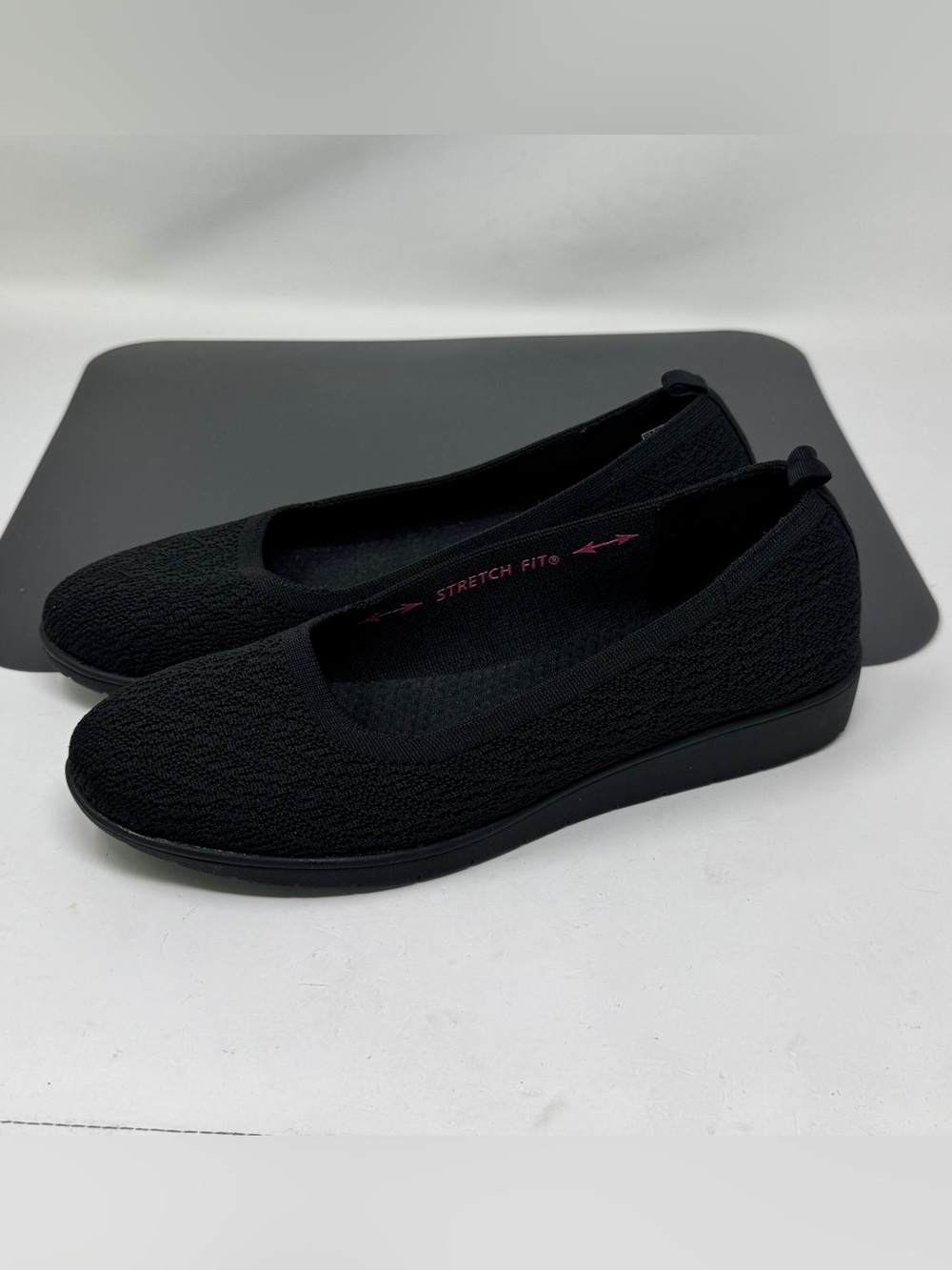 Skechers Cleo Spelbind Flex Black Wedge Textile Upper SN 158323 Women's Size 8 - Picture 3 of 9